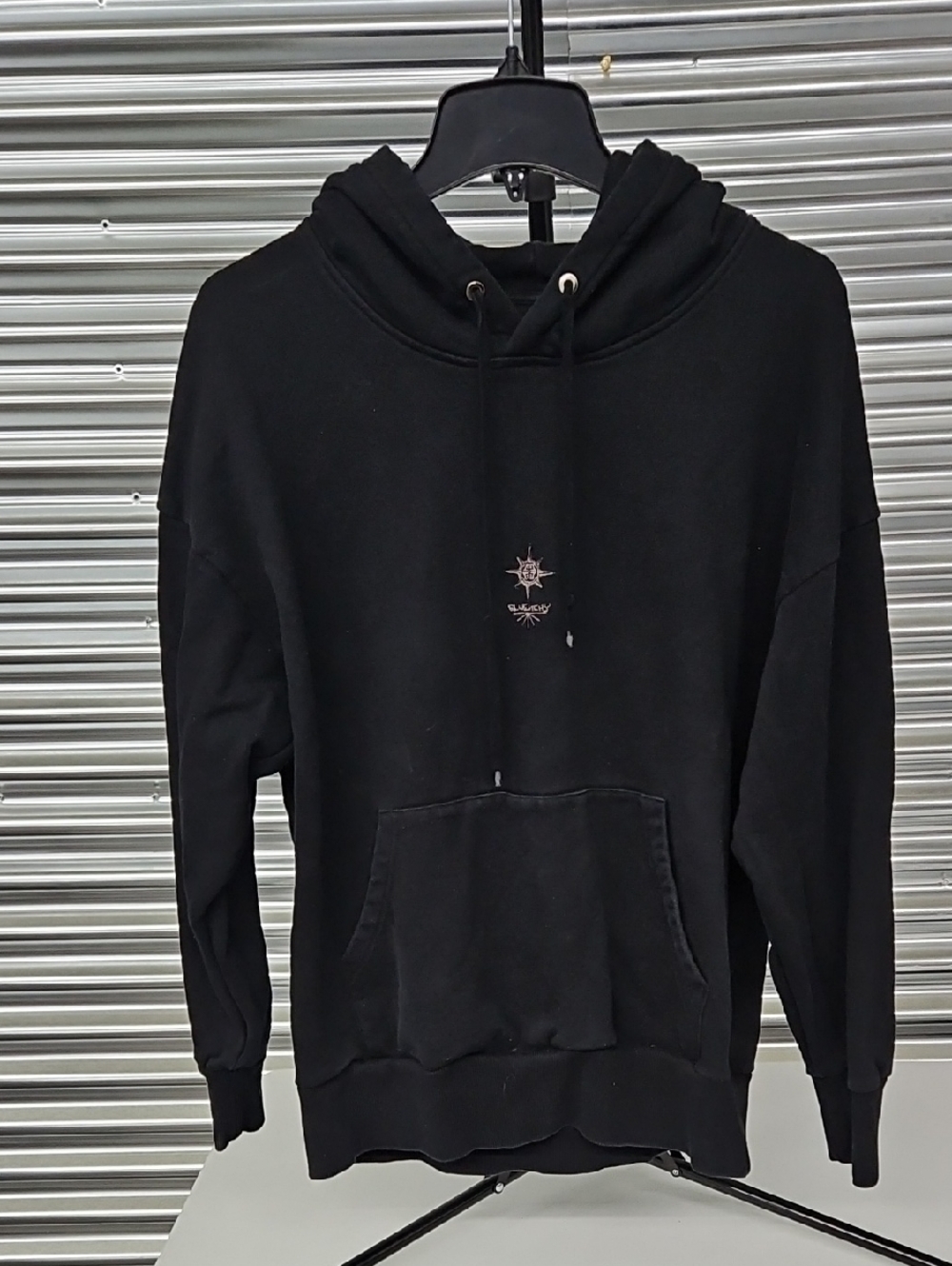 Givenchy Black Pullover Hoodie with Subtle Chest Emblem